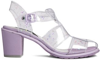 Miista June Lavender Clear Heeled Sandals - Lavender