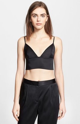 Alexander Wang T by Stretch Satin Triangle Bralette