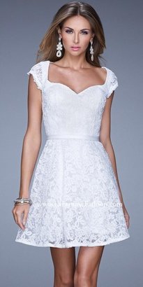 La Femme All Over Lace Prom Dress