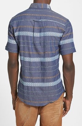 Katin Short Embroidered Stripe Woven Shirt