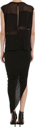 Helmut Lang Asymmetric Drape Skirt-Black