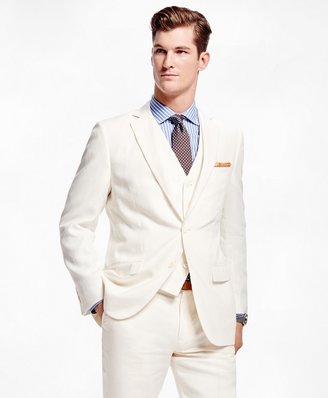 Brooks Brothers Milano Fit Three-Piece Linen Suit