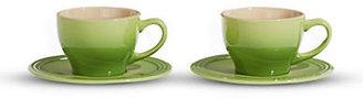 Le Creuset Set of 2 200ml Stoneware Cappuccino Cups-FLAME-One Size