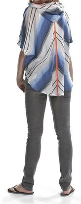 DC Wheaton Striped Poncho Hooded Shirt - Short Sleeve (For Women)