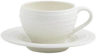 Mikasa Swirl White Espresso Cup and Saucer