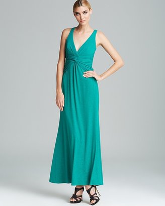 Laundry by Shelli Segal V Neck Matte Jersey Gown