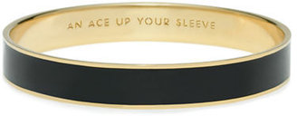 Kate Spade An Ace Up Your Sleeve Gold Tone and Black Bangle Bracelet