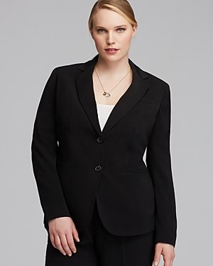 Jones New York Collection Plus Olivia Soft Suiting Two-Button Jacket
