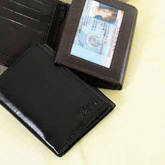 Cathy's Concepts CATHYS CONCEPTS Cathy's Concepts Personalized Tri-Fold Genuine Leather Wallet