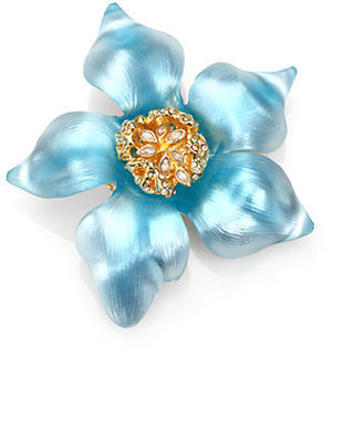 Alexis Bittar Lucite & Crystal Clematis Flower Pin