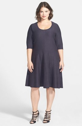 Nic+Zoe 'Twirl' Fit & Flare Dress (Plus Size)