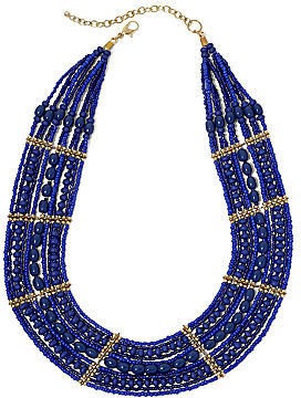 JCPenney Mixit Blue Seed Bead Necklace