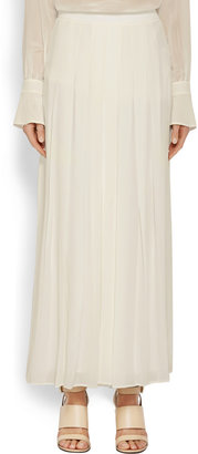 Givenchy Pleated culottes in ivory silk crepe de chine