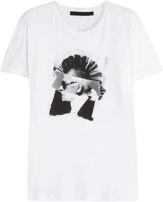 Karl Lagerfeld Paris Never Mind printed cotton T-shirt