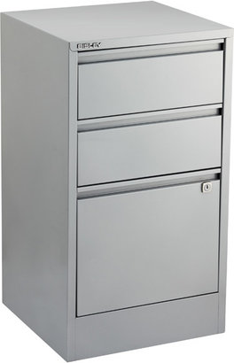 Bisley 3-Drawer File Cabinet Silver
