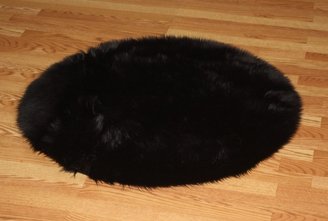 Flokati Faux Fur Rugs 5' Octogon (WHITE)