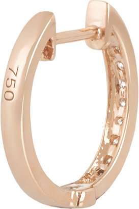 Anita Ko Huggy 18-karat rose gold diamond hoop earrings