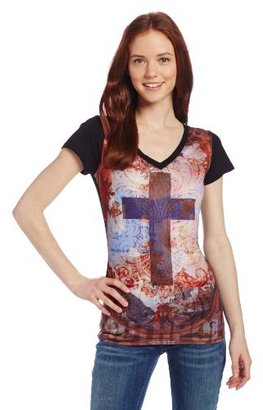 Southpole Juniors Sublimation Tee In Religious Theme
