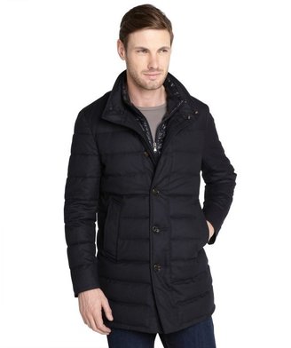 Moncler navy 'Vallier' wool down filled jacket