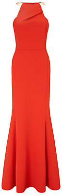 Ariella Bianca Halterneck Maxi Dress, Red