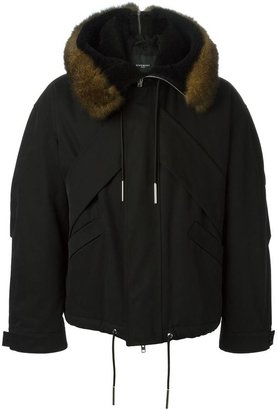 Givenchy fur collar parka coat