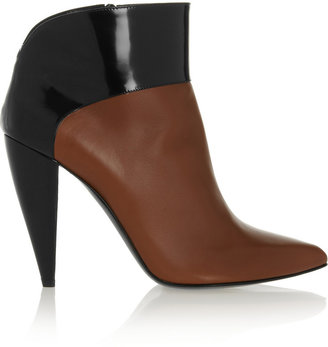 Pierre Hardy Patent-trimmed leather ankle boots