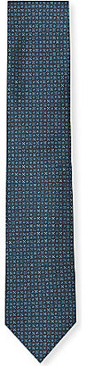Brioni Micro geometric-pattern silk tie