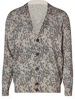 Marc Jacobs Beige/Multi Cotton-Cashmere-Silk Cardigan