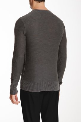 John Varvatos Star USA By V-Neck Elbow Patch Sweater