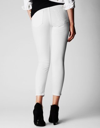 True Religion Brooklyn Super Skinny Womens White Jean