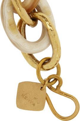 Ashley Pittman Ndovu horn and hammered bronze bracelet