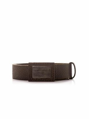Dolce & Gabbana BELTS GRAINY LEATHER BELT WITH Brown