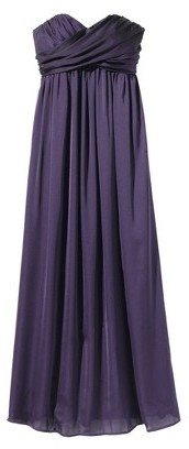 Women's Satin Strapless Maxi Bridesmaid Dress  Fashion Colors - TEVOLIO