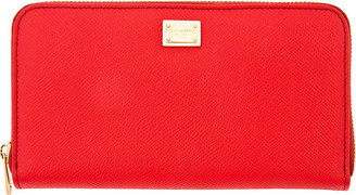 Dolce & Gabbana Red Leather Continental Wallet