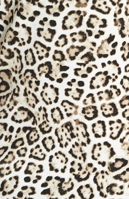 Chaus Leopard Print Faux Wrap Top