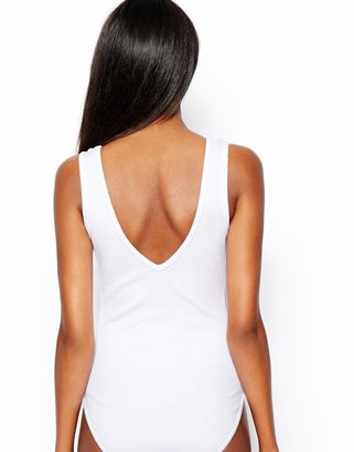 ASOS Sleeveless Body with Deep V in Rib 2 pack SAVE 15%