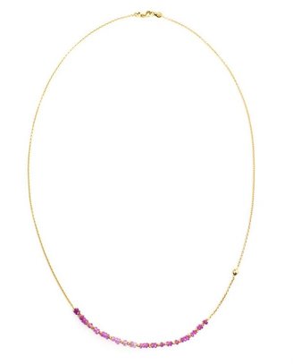 Natasha Collis 18k Gold and Pink Ruby Diamond Necklace