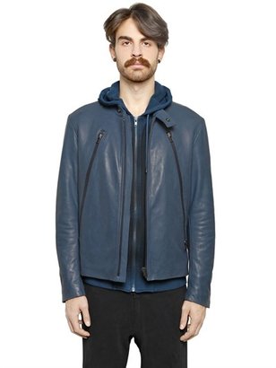 Maison Margiela - Zipper Detail Leather Moto Jacket