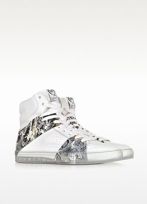 McQ Marbled Leather High-top Sneaker