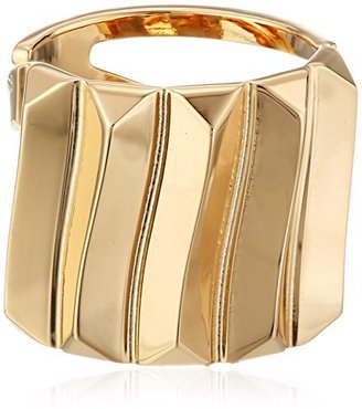 Rebecca Sahara Yellow Gold Adjustable Ring, Size 7-9
