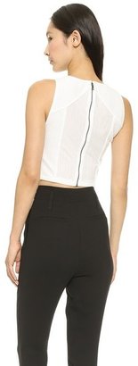 Alice + Olivia Pire Sleeveless Fitted Crop Top