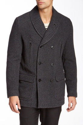Andrew Marc New York 713 Andrew Marc Holmes Wool Blend Double Breast Coat