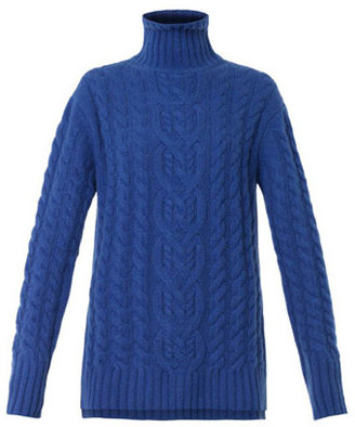 Freda Roll-neck cable-knit sweater