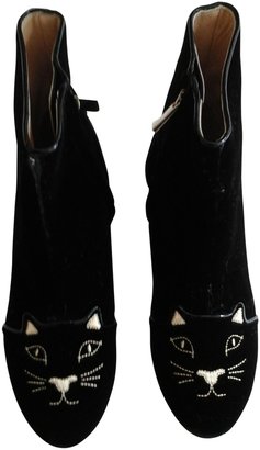 Charlotte Olympia Black Leather Boots