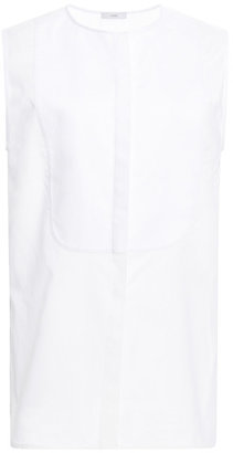 Tome Sleeveless Tuxedo Shirt White
