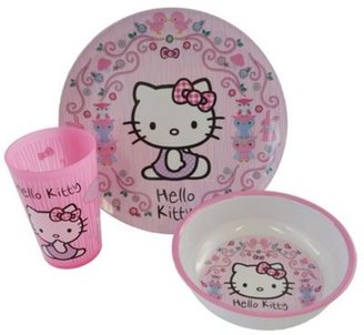 Hello Kitty Melamine 3Pce Dinnerware Set - Woodland