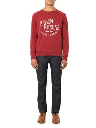 Kitsune Maison Palais Royal-print cotton sweatshirt