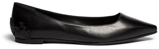 Ada edge brocade heel leather flats