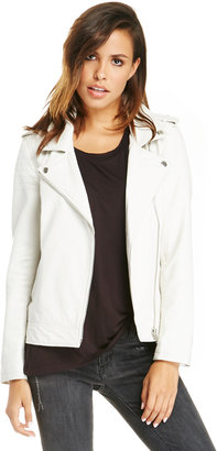 BB Dakota Dakota Collective Lenix Leather Jacket in white S - M