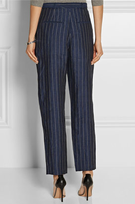 By Malene Birger Angelie pinstriped linen tapered pants